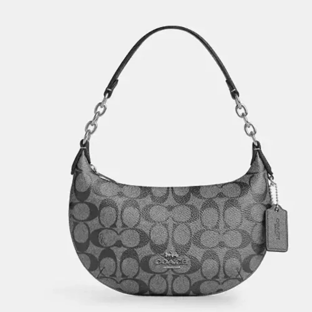 Coach Mini Payton Bag In Signature Canvas Silver Gunmetal Multi - Picture 13 of 15